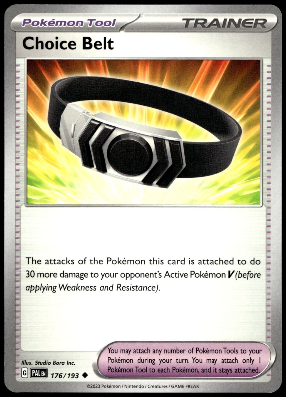 Pokémon Carte collezionabili: Pokémon Choice Belt 176/193   SV02 Paldea Evolved – Usato da Le Mouret venduto da PokemonCards_CH
