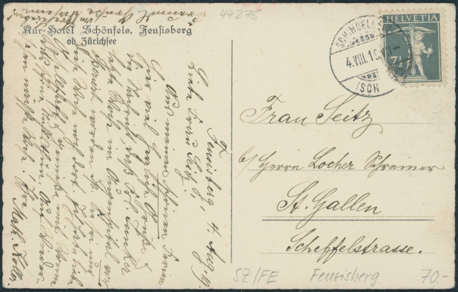 Ansichtskarten: SZ Feusisberg – Gebraucht aus Schindellegi von stationary 1