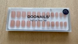 Doonails Soft Gel Press Ons – Short Square - Latte