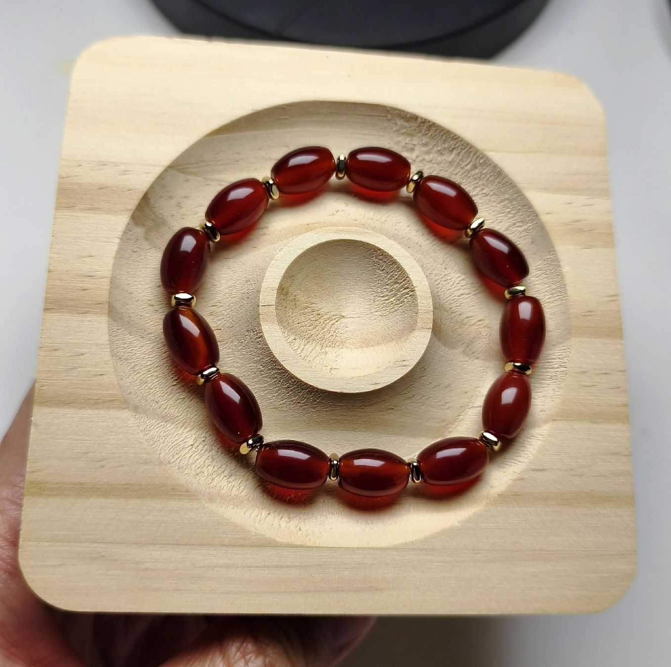 Armbänder & -reifen: Bracelet en agate rouge  – Neu (gemäss Beschreibung) aus Ursy von tan_8qdl 2
