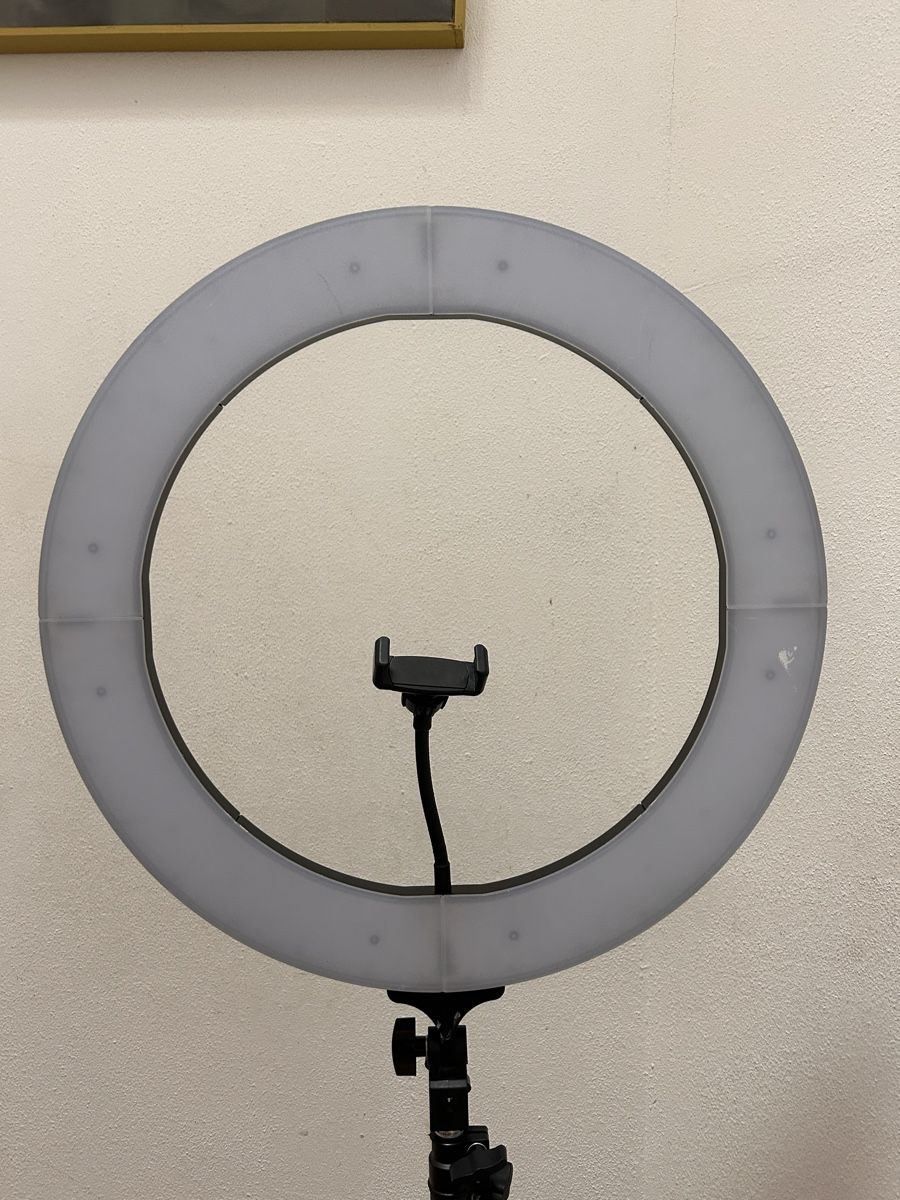 Lampade: LED Ringlicht mit zwei Stativen und Handyhalterung – Usato da Bern venduto da emm_rw69 1