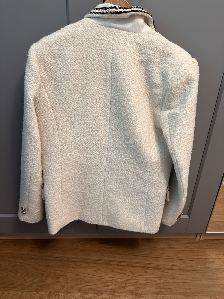 Sandro Giacche: Sandro Jacket white bouclé trim size M used – Usato da Zürich venduto da joh_lhq9 1