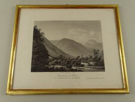 CRESCIANO & CLARO, LEVENTINA TESSIN, AQUATINTA 1833