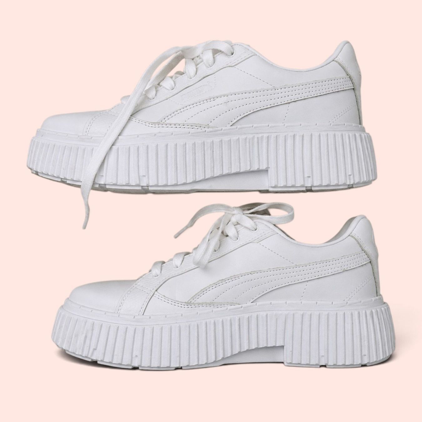 Puma Damenschuhe: Puma Dinara Leather Platform Blanc Taille 40 – Neu (gemäss Beschreibung) aus Le Locle von QUALI-PRIX