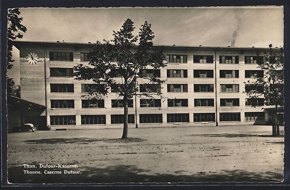 Cartes postales: AK Thun, Blick auf die Dufour-Kaserne – D'occasion à Berlin par bartko-reher