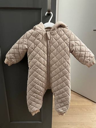 Baby Overall Gr. 74 - Beige, warm gefüttert mit Fleece