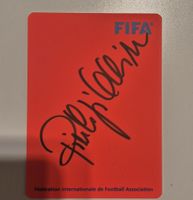 Signierte Rote Karte pierluigi collina