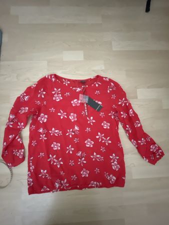 Neues Street one Shirt Gr 40 rot mit rosa Muster