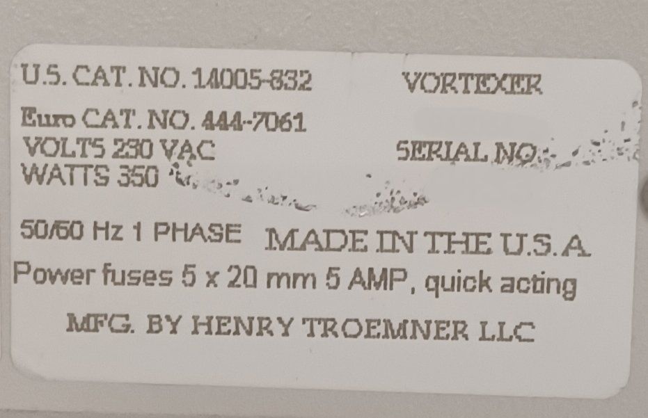 Tutte le macchine: VWR DVX-2500 Multi-Tube Vortexer – Usato da Niederdorf venduto da LeptonAG_Labor 7