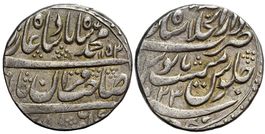 Indien, Mogulreich, Rupie AH 1153 RY 23 Shahjahanabad