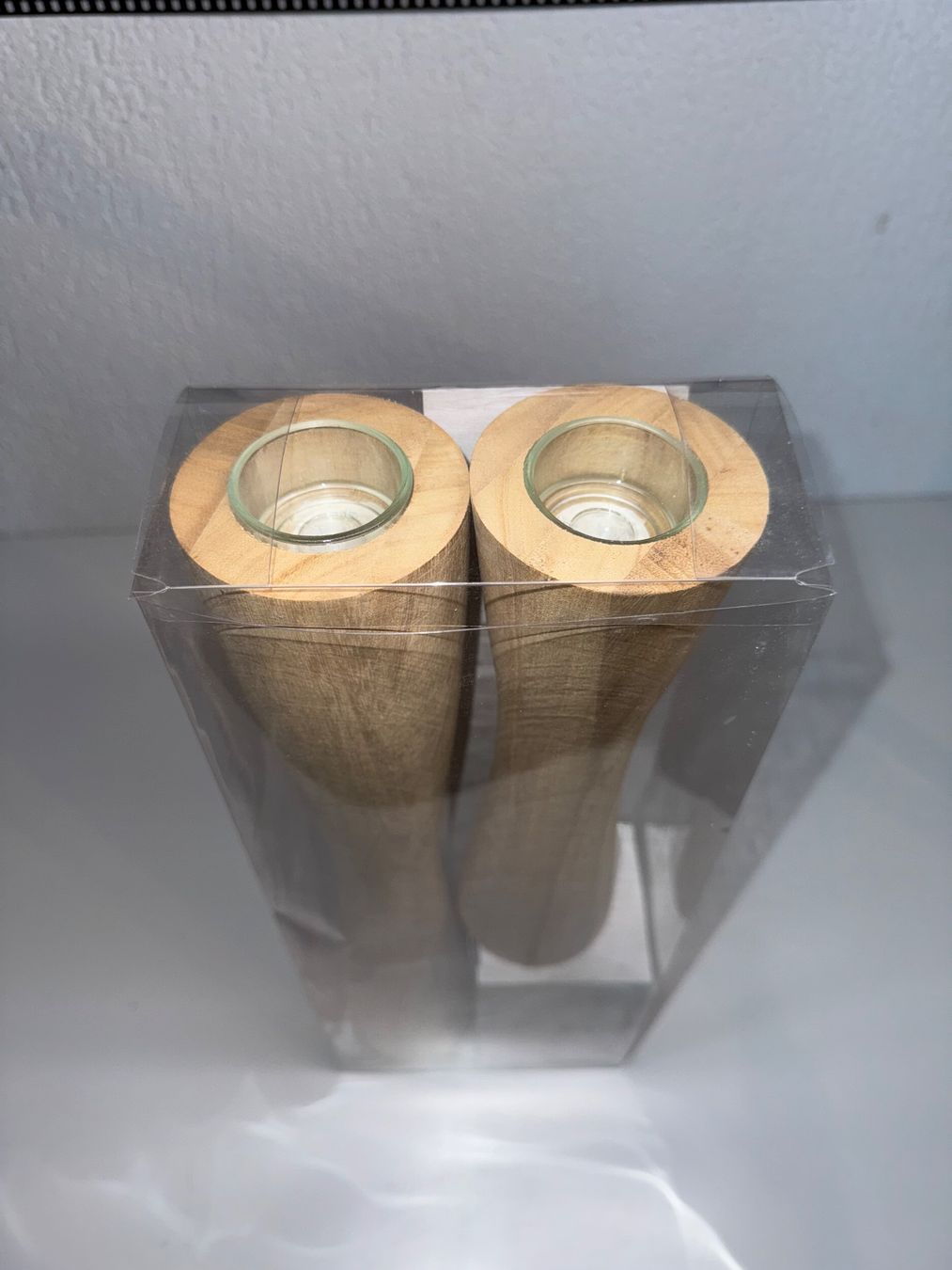 Kerzenständer: 2 Tellichthalter aus Holz – Neu und originalverpackt aus Grosswangen von Second_hand_paradise 1