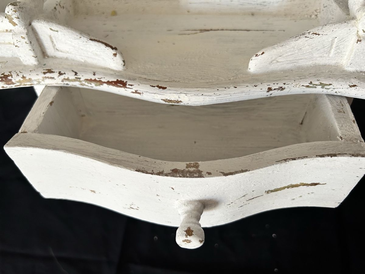 Scaffali: White Shabby Chic Wall Shelf with Mirror & Drawer! – Usato da Zürich venduto da Mistral61 4