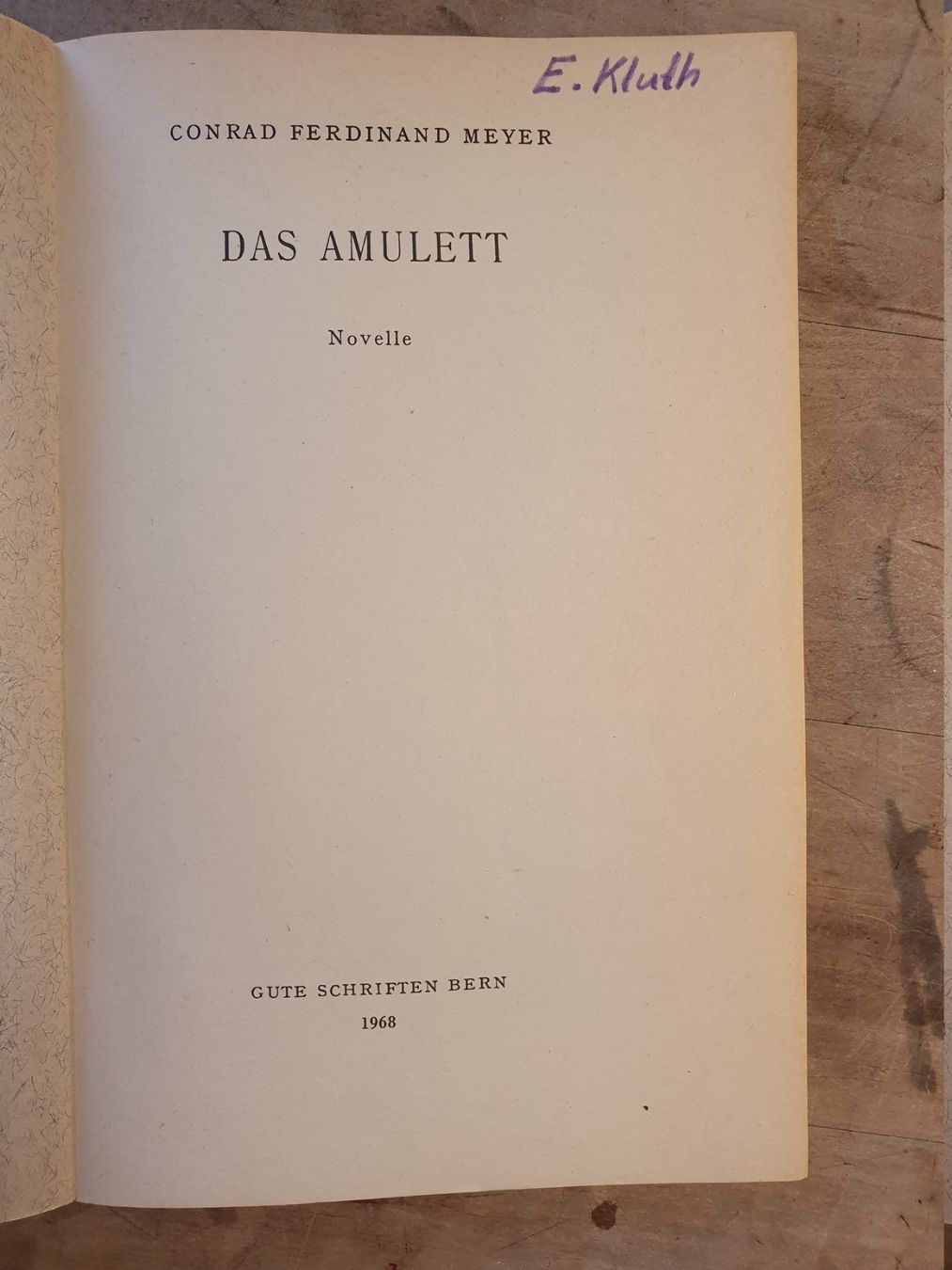 Libri: Das Amulett Conrad Ferdinand Meyer Gute Schriften Bern – Usato da Zürich venduto da loosebone 1
