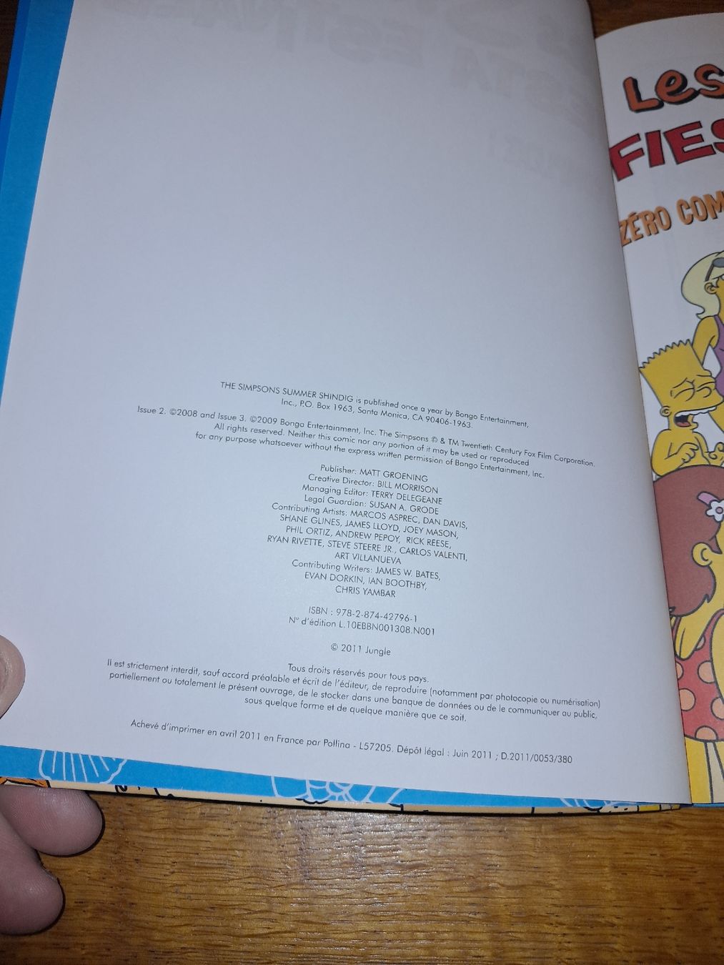 Comics: Bd Les Simpson : Fiesta Estivale tome 2 Zéro complexe ! – Gebraucht aus Le locle von juliensaran 1
