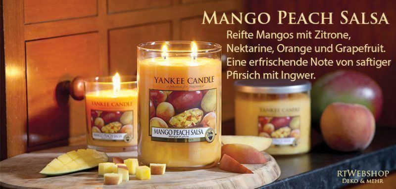 Yankee Candle Candele: Yankee Candle Mango Peach Salsa Large – Nuovo e nell'imballaggio originale da Langwiesen venduto da rtWebshop 1