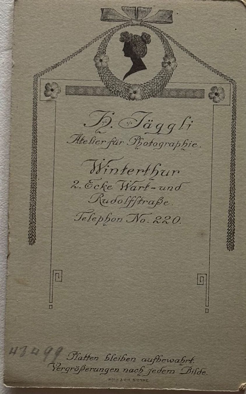 Cartoline postali: CDV Hans Jäggli, Winterthur - Kind – Usato da Frauenfeld venduto da Merk52 1