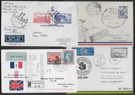 1948/56 vier Luftpost Briefe verschiedene Länder top ab 1.-