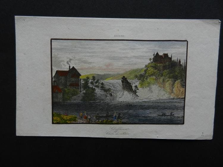 Incisioni: Schaffhausen Rheinfall koloriert – Usato da Risch venduto da Rischli15