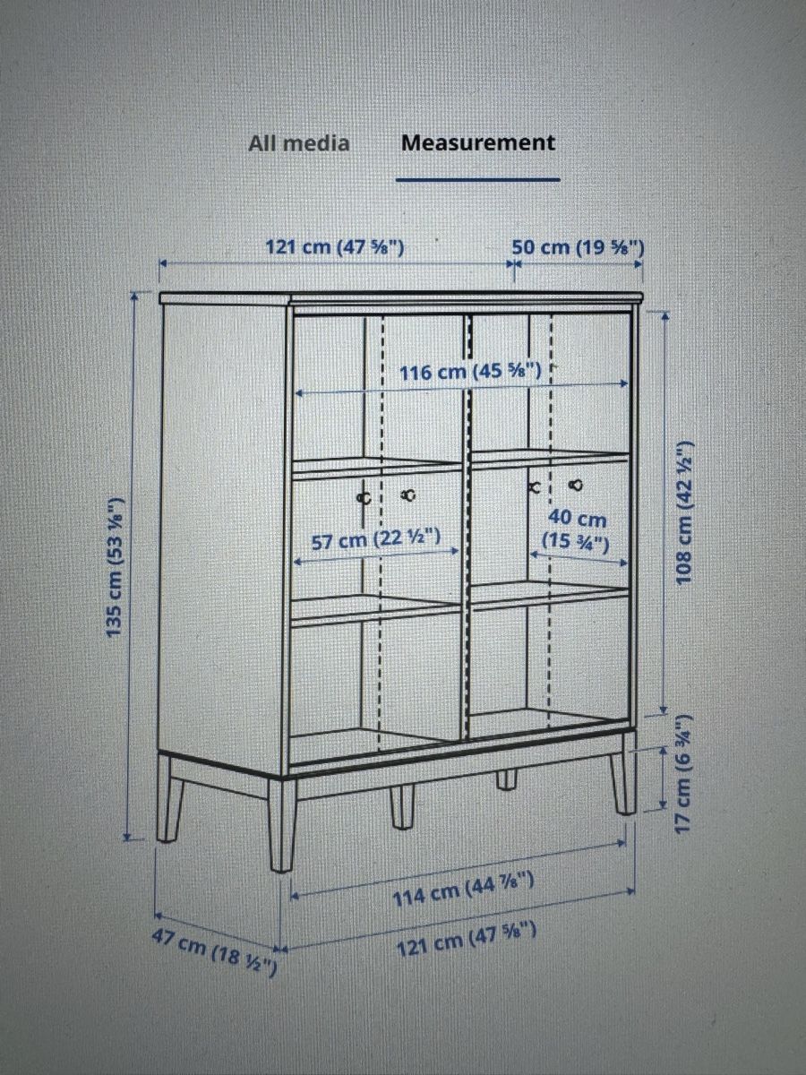 Ikea Armoires: White Cabinet Storage 121x47x135cm good condition – D'occasion à Basel par inn_cb26 3