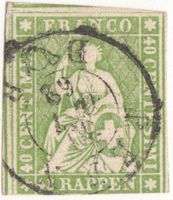 SBK 26B4 (26G) mit Vollstempel Bern mit Abart