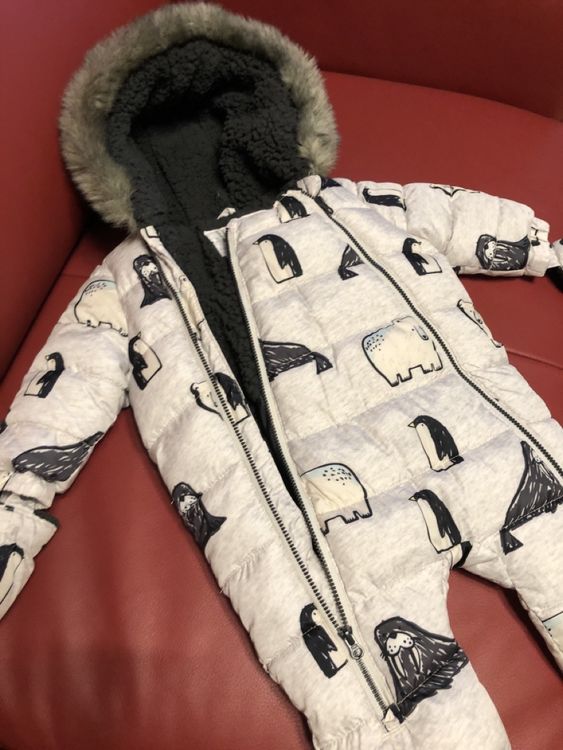 Baby Strampler Weihnachtsdesign - Gestrickter Schneeanzug Für Neugeborene In Größe 80