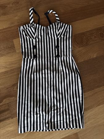 Denny Rose Kleid gestreift schwarz weiss Baumwolle
