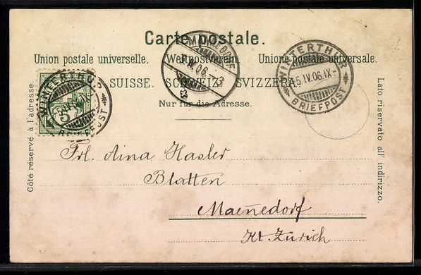 Cartes postales: AK Winterthur, Stadthaus – D'occasion à Berlin par bartko-reher 1