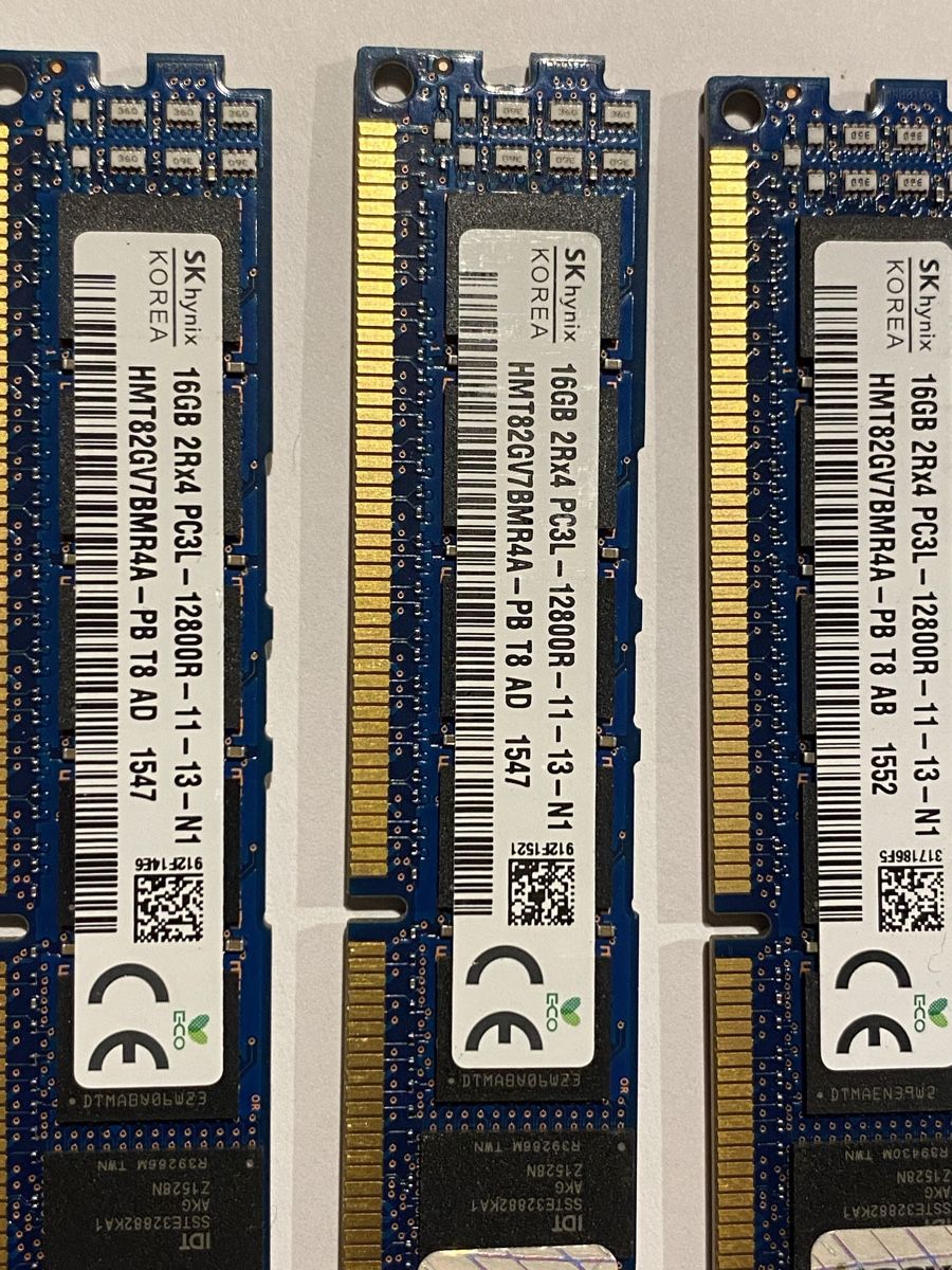 Memoria / RAM: 8x SK hynix 16GB DDR3L ECC Registered Server RAM – Usato da Dotnacht venduto da 007ym 1
