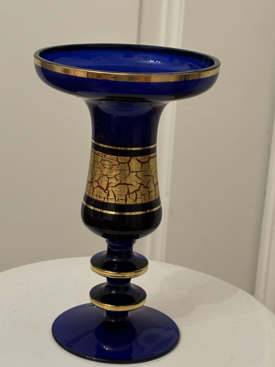 Portacandele: Bougeoir vintage Barthmann bleu et or – Usato da Genève venduto da ati_tj8f 2