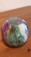 Kleine runde Vase mehrfarbig - mundgeblasen neu - Höhe 13 cm