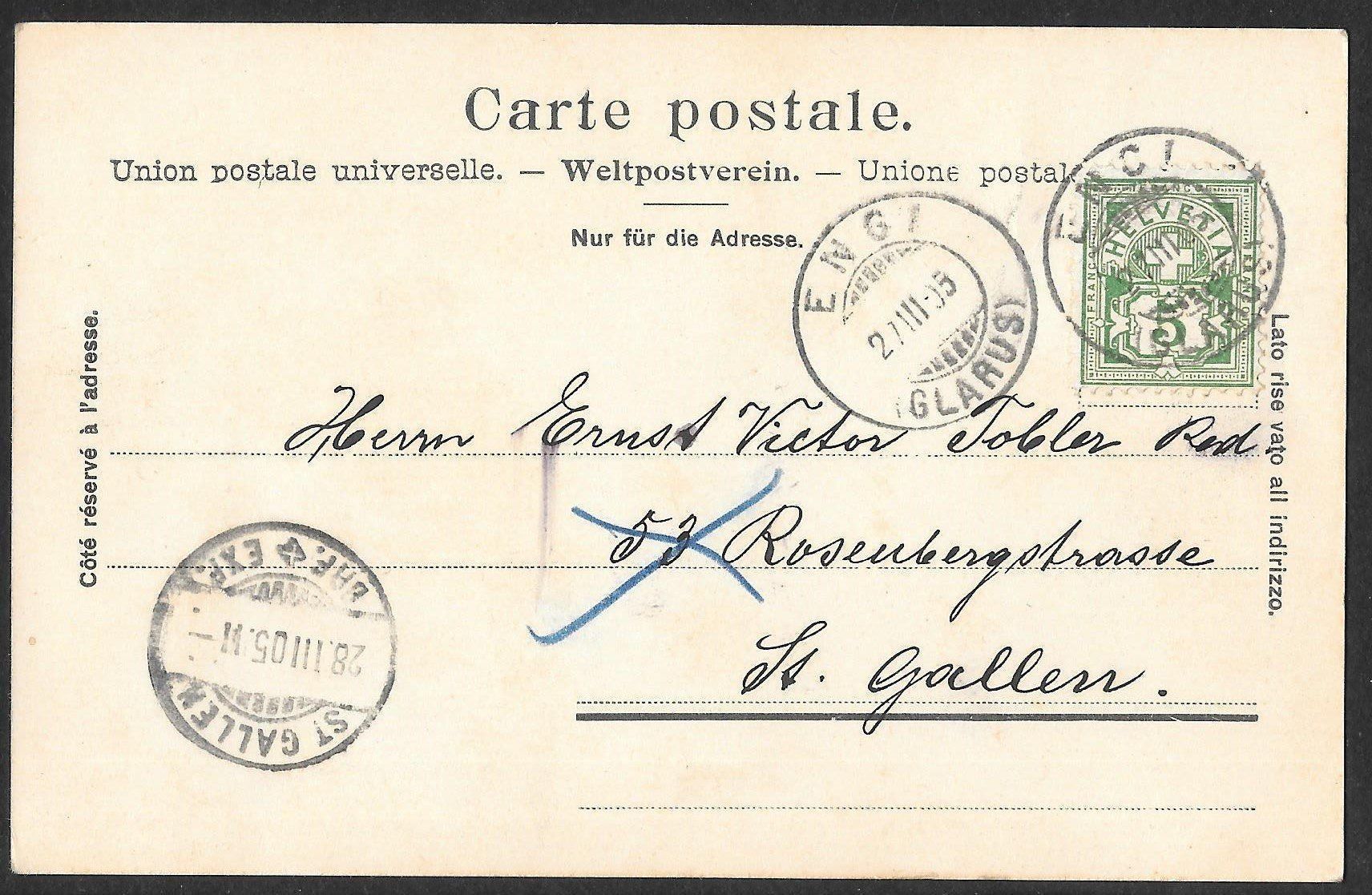 Cartoline postali: Elm Dorfstrasse mit Hotel Elmer – Usato da Olten venduto da clotaldi 1