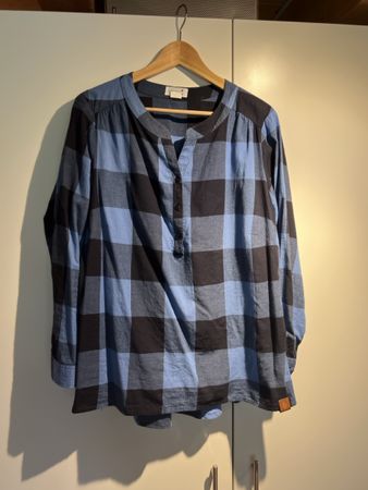 Collection L. Hemd Bluse, blau kariert, Gr. 48, Top Zustand!