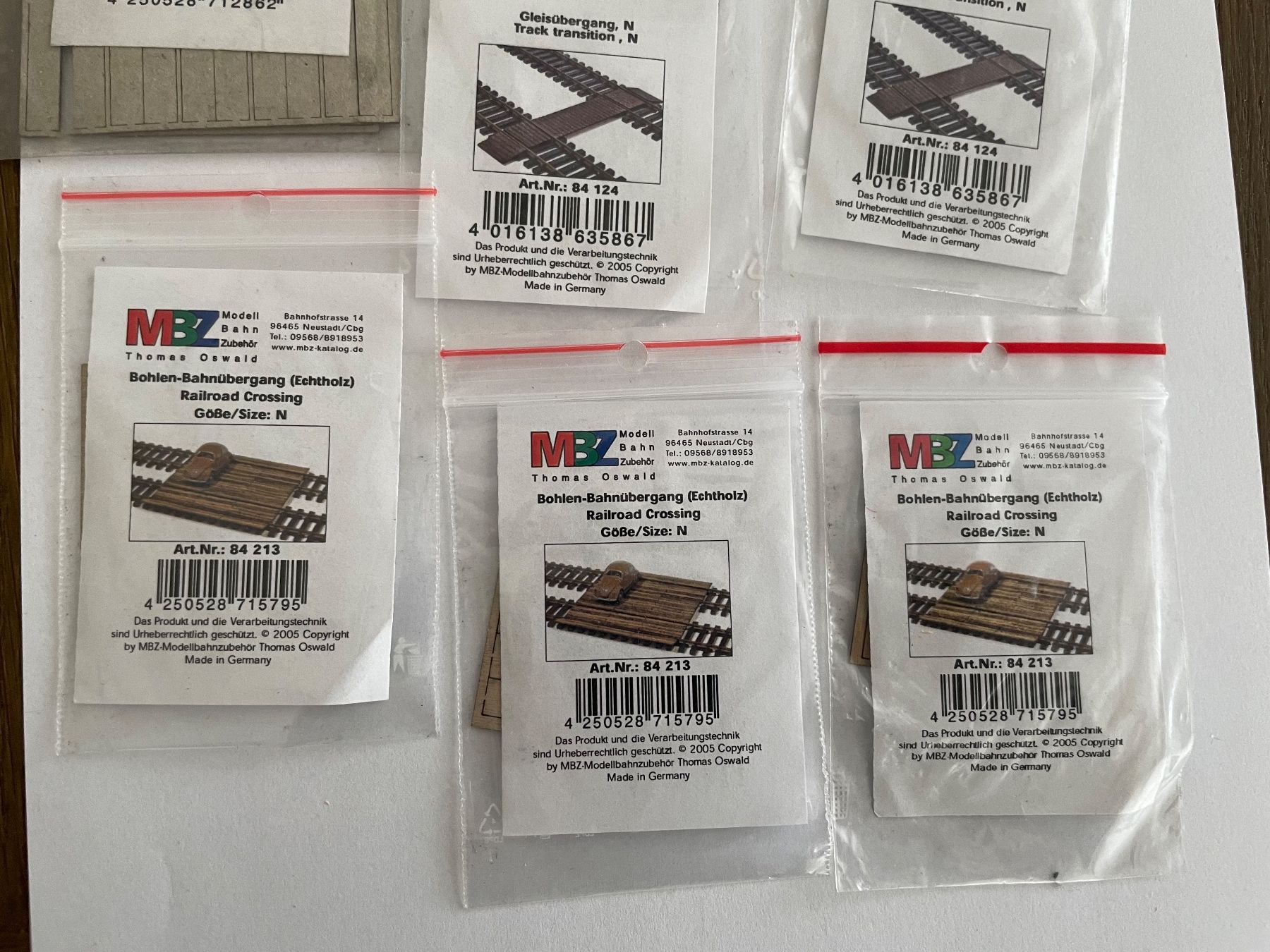 Modelleisenbahnen: Modellbau MBZ Spur N  8-teilig – Neu (gemäss Beschreibung) aus Rorschach von Karotten 2