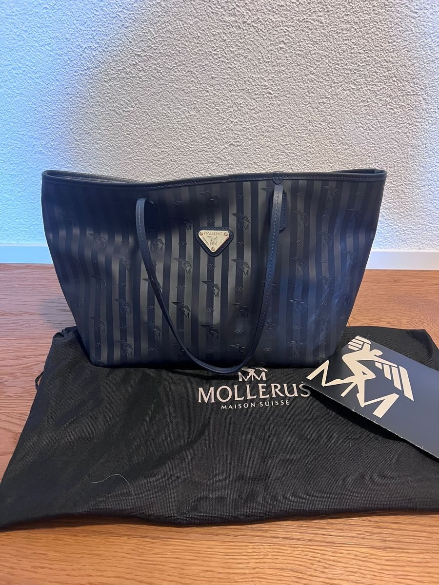 Maison Mollerus Taschen für Damen: Mollerus Tasche dunkelblau Monogramm Fast Neu!! – Neu (gemäss Beschreibung) aus Utzigen von perfekten 1