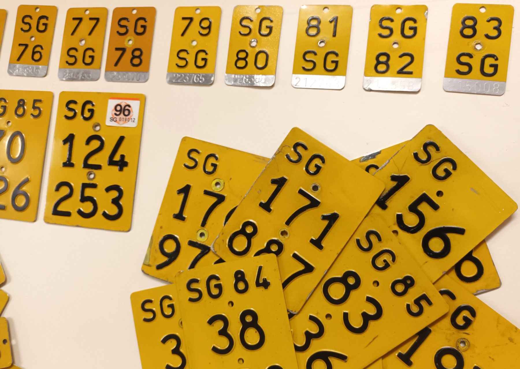 Ecriteaux: Mofanummern Sammlung 47 x Kanton SG – D'occasion à Bülach par bauchnuschti2 2