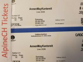2 AnnenMayKantereit Sitz Kateg. 1 Samstag - AB RABATT -45% !
