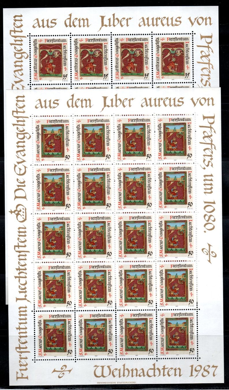 Tutti i francobolli: 1987 Evangelisten ganze Bogen postfrisch LBK 96.-- – Nuovo (secondo la descrizione) da Stein am Rhein venduto da Huehnerhund
