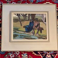 Öl-Gemälde von Karl Aegerter inklusive Kunstmappe