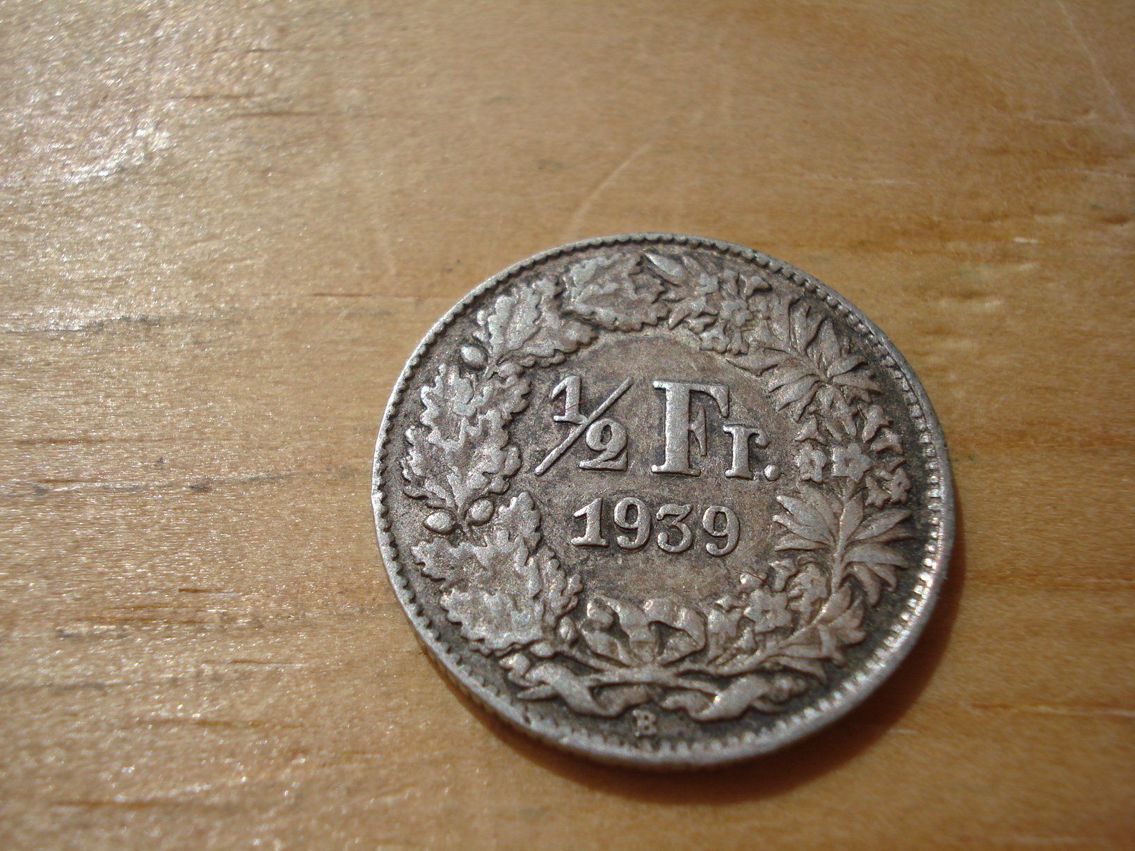 Alle Münzen: (D2) 1/2 Franken 1939 – Gebraucht aus Erlach von Net-Coins