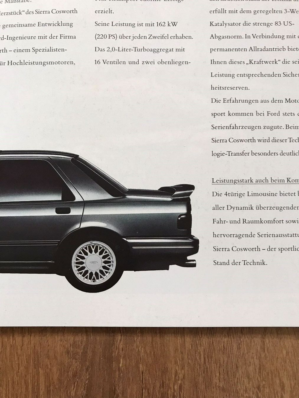 Ford Documenti: Ford Sierra Cosworth Prospekt – Nuovo (secondo la descrizione) da Freienstein venduto da Golfbueb 7
