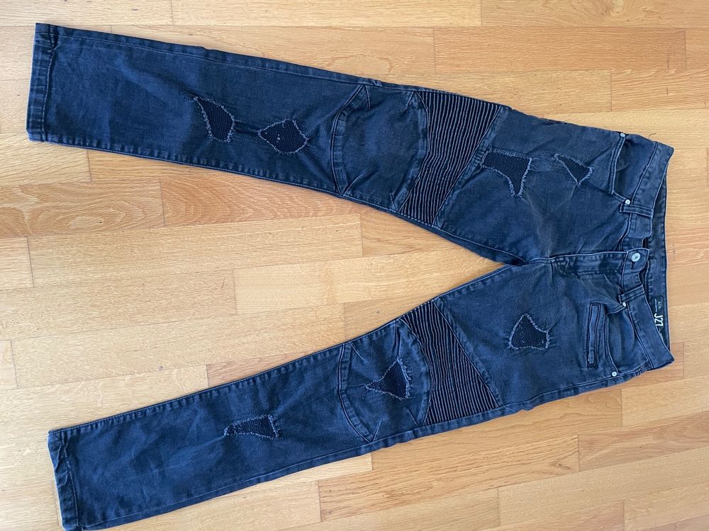 ARMANI EXCHANGE Black biker skinny jeans w 32 Kaufen auf Ricardo