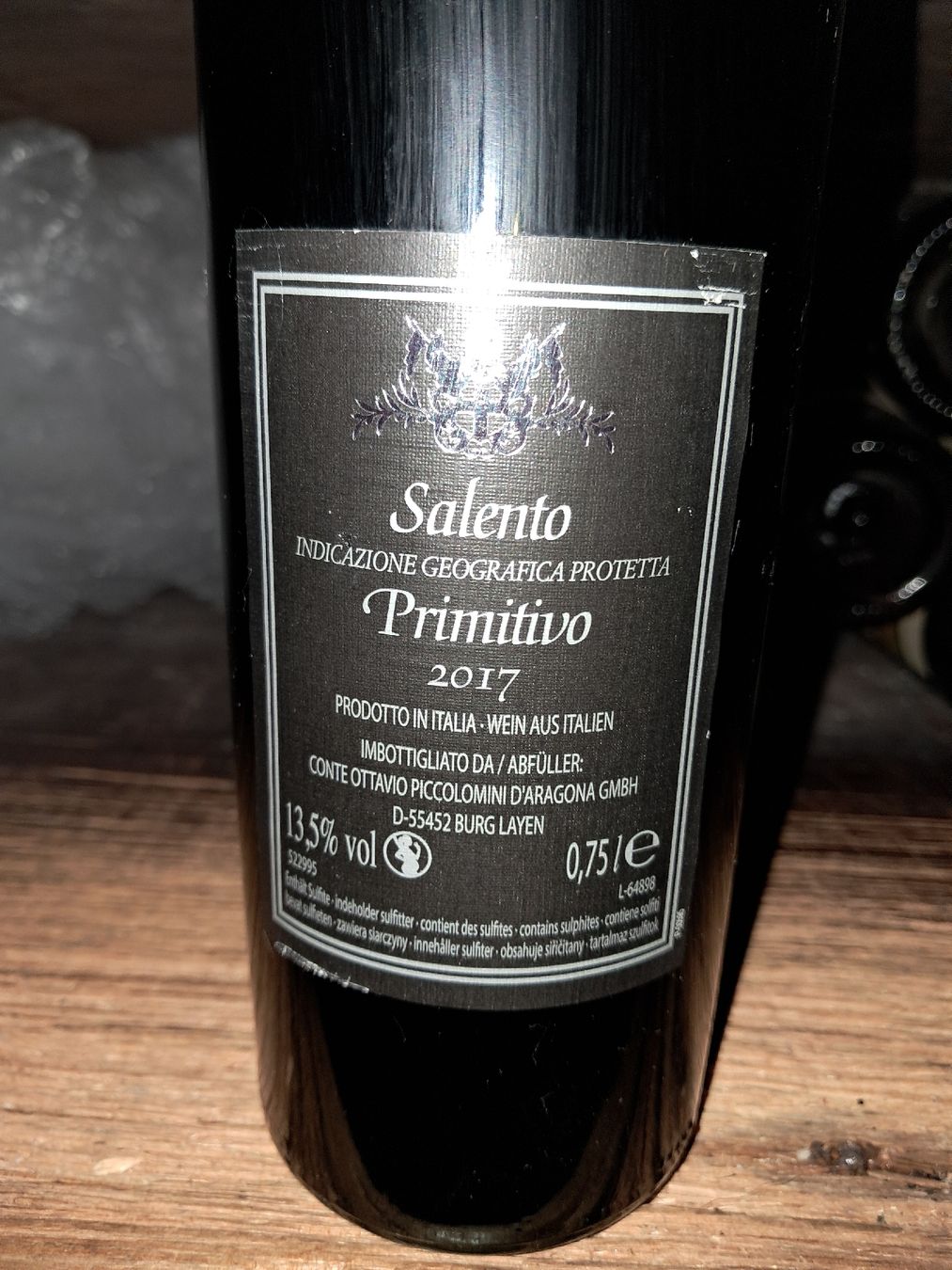 Vino: Conte Ottavio Piccolomini Salento Primitivo 2017 – Nuovo e nell'imballaggio originale da Le locle venduto da juliensaran 3