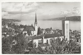 Horgen alte Karte gelaufen 1960