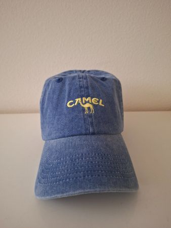 Cap  "Camel"  gestickt  Jeansstoff  blau   neu