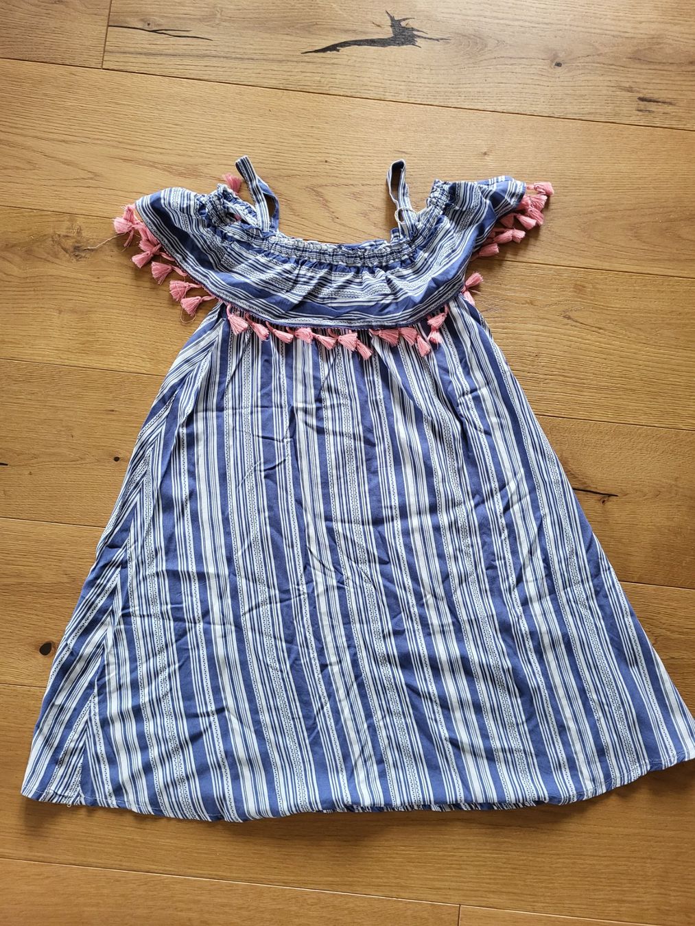 Vestiti & Gonne: Robe d'été rayée bleue et blanche, taille 158/164 – Usato da Courroux venduto da Belleange