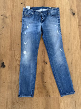 Diesel Skinzee Low Zip in Jeans, Grösse 27/32, Top Zustand