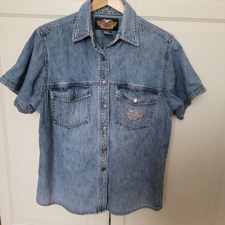 Jeanshemd Vintage Harley Davidson