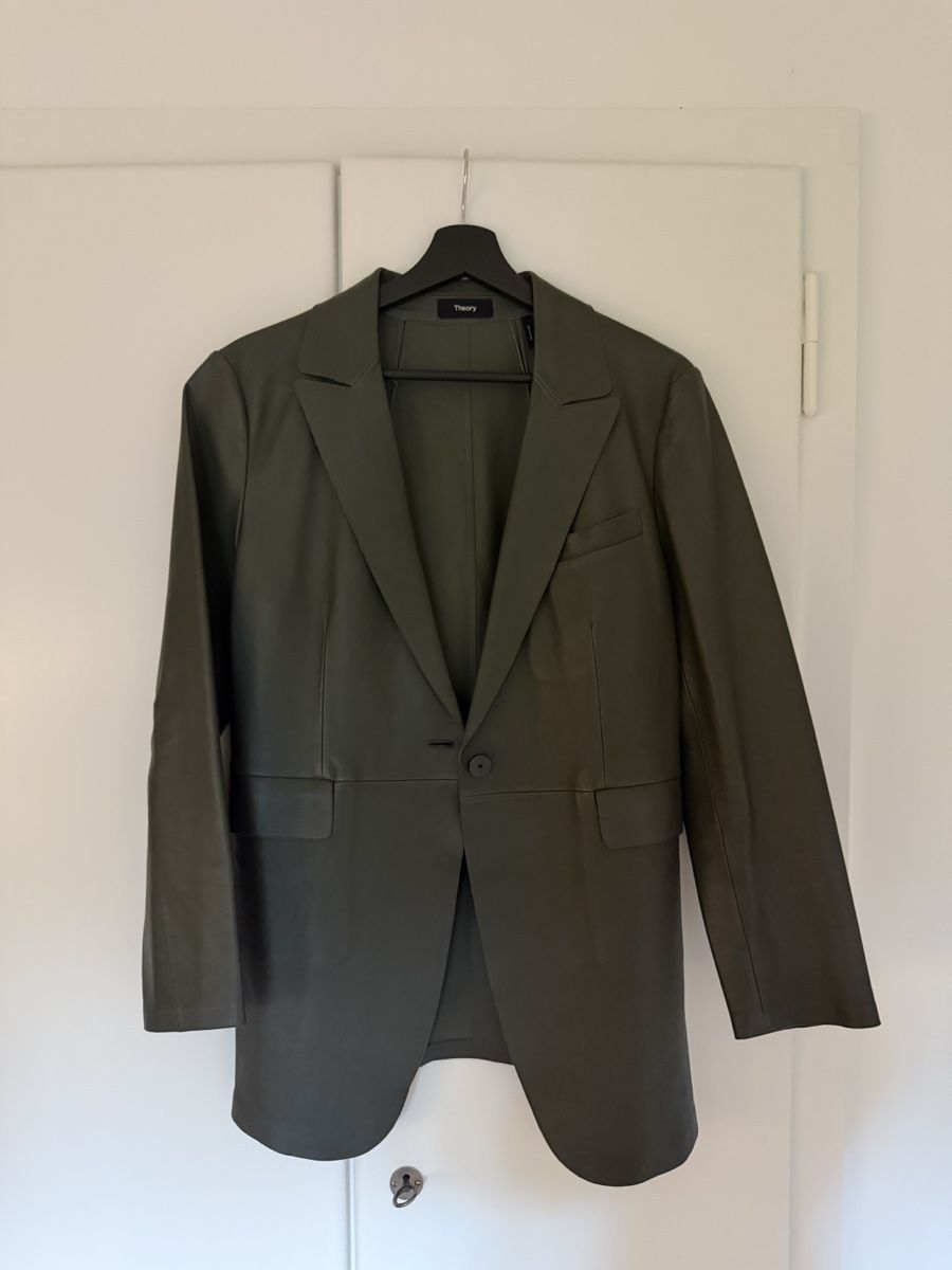 Theory Giacche: Theory Blazer leather olive green – Usato da Zürich venduto da han_6wxw