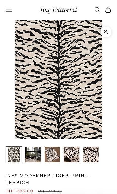 Poster & Bilder: Tiger Print Teppic 245x330cm – Neu und originalverpackt aus Luzern von Marazul99