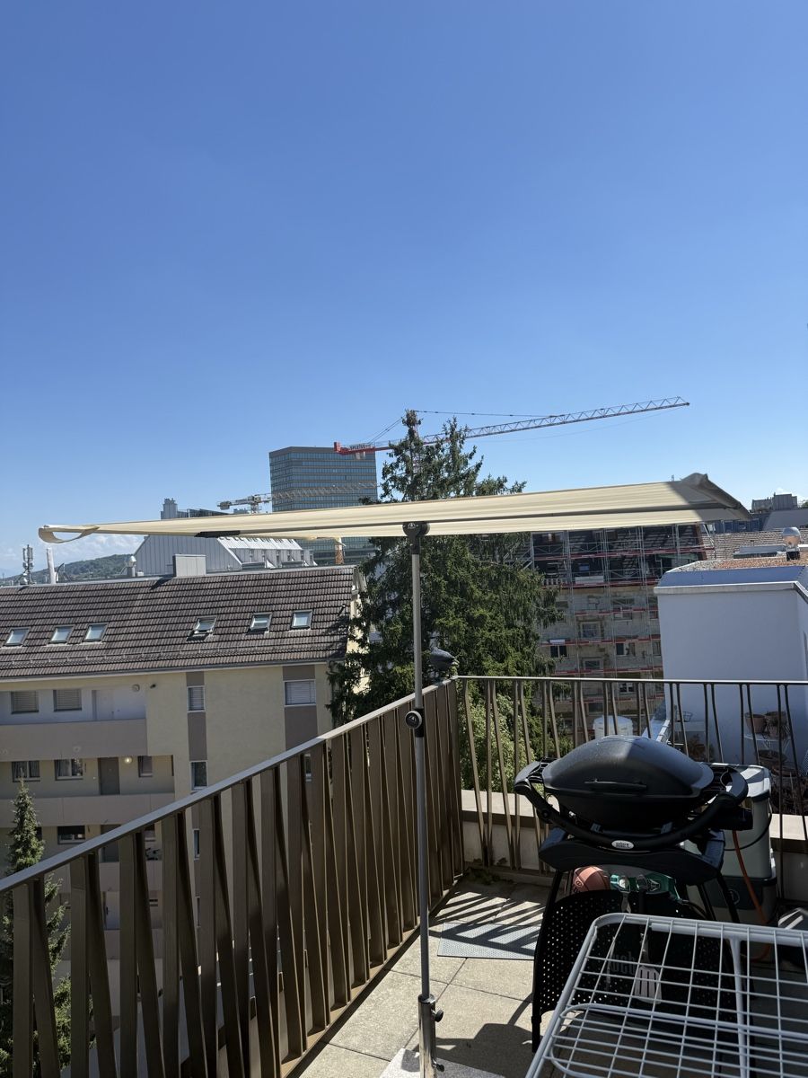 Ombrelloni: Terrace awning with base, cream-colored, good condition – Nuovo (secondo la descrizione) da Zürich venduto da and_cxb2 2